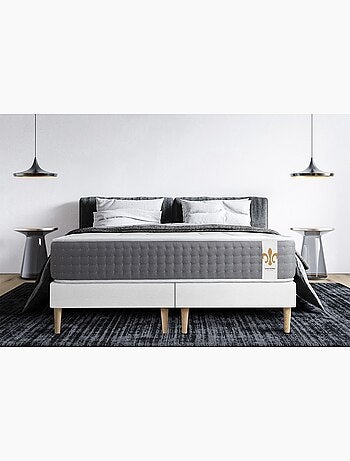 Pack Prêt à dormir avec Matelas Ressorts ensachés et mémoire de forme LITIER DELUXE