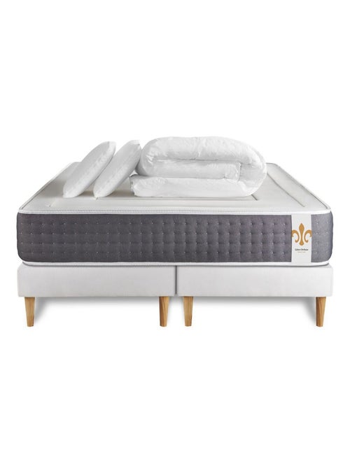 Pack Prêt à dormir avec Matelas Ressorts ensachés et mémoire de forme LITIER DELUXE - Kiabi