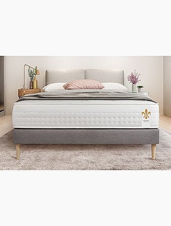 Pack Prêt à dormir avec Matelas Ressorts ensachés et mémoire de forme LITIER DELUXE