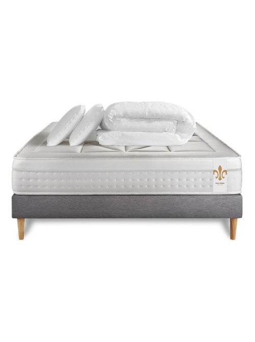 Pack Prêt à dormir avec Matelas Ressorts ensachés et mémoire de forme LITIER DELUXE - Kiabi