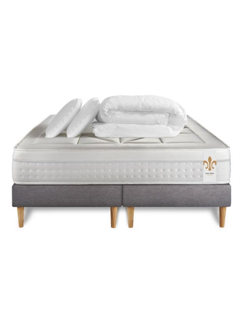 Pack Prêt à dormir avec Matelas Ressorts ensachés et mémoire de forme LITIER DELUXE - Kiabi