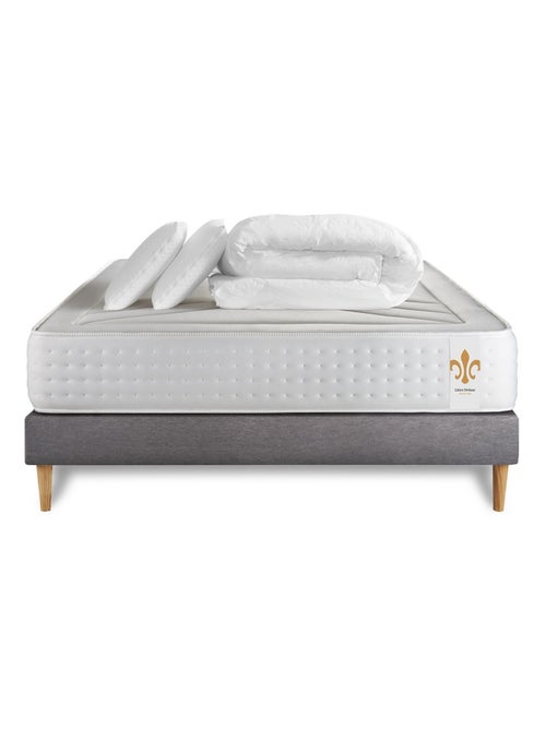 Pack Prêt à dormir avec Matelas Ressorts ensachés et mémoire de forme LITIER DELUXE - Kiabi