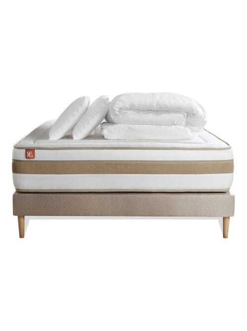 Pack Prêt à dormir avec Matelas Ressorts ensachés et mémoire de forme Marmottes & Co - Kiabi