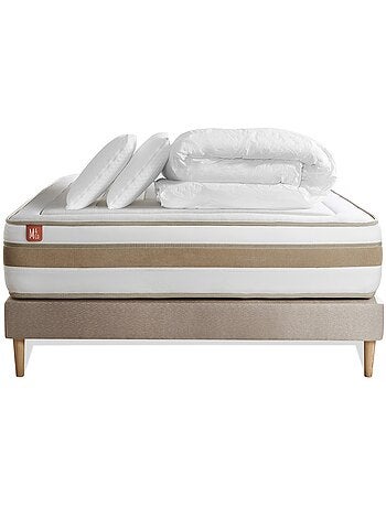 Pack Prêt à dormir avec Matelas Ressorts ensachés et mémoire de forme Marmottes & Co