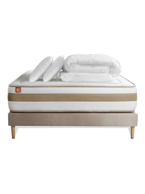 Pack Prêt à dormir avec Matelas Ressorts ensachés et mémoire de forme Marmottes & Co - Kiabi