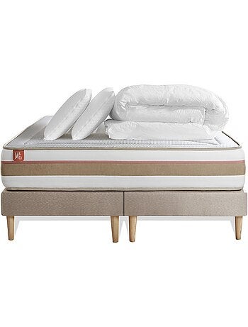 Pack Prêt à dormir avec Matelas Ressorts ensachés et mémoire de forme Marmottes & Co