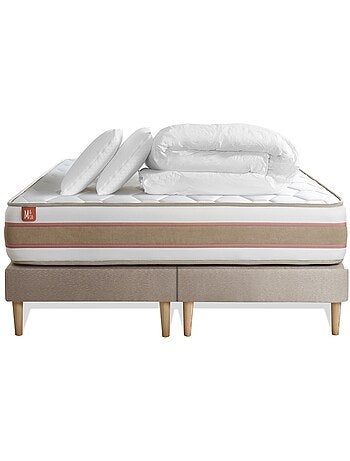 Pack Prêt à dormir avec Matelas Ressorts ensachés et mémoire de forme Marmottes & Co