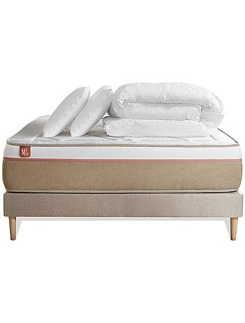 Pack Prêt à dormir avec Matelas Ressorts ensachés et mémoire de forme Marmottes & Co