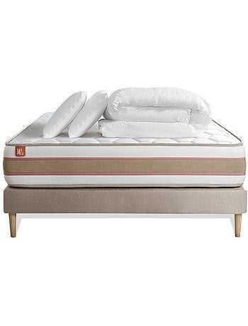 Pack Prêt à dormir avec Matelas Ressorts ensachés et mémoire de forme Marmottes & Co