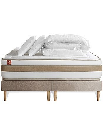 Pack Prêt à dormir avec Matelas Ressorts ensachés et mémoire de forme Marmottes & Co