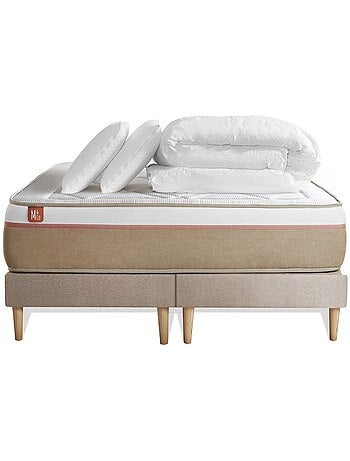Pack Prêt à dormir avec Matelas Ressorts ensachés et mémoire de forme Marmottes & Co
