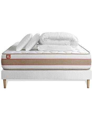 Pack Prêt à dormir avec Matelas Ressorts ensachés et mémoire de forme Marmottes & Co