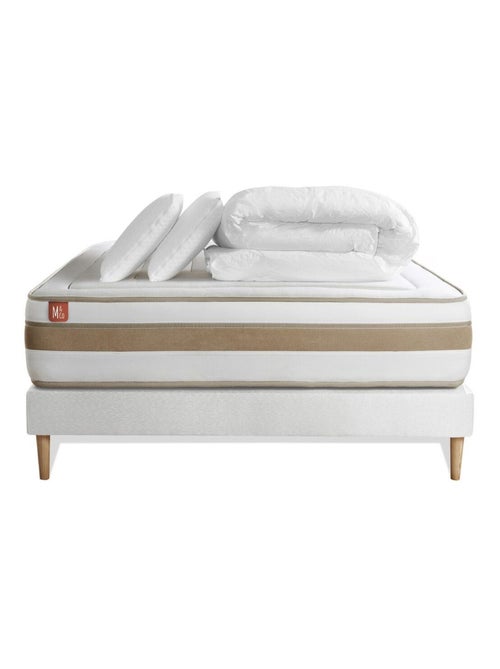 Pack Prêt à dormir avec Matelas Ressorts ensachés et mémoire de forme Marmottes & Co - Kiabi