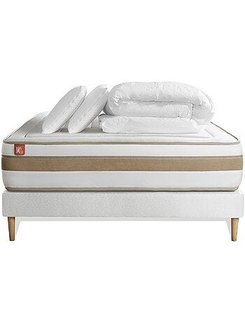 Pack Prêt à dormir avec Matelas Ressorts ensachés et mémoire de forme Marmottes & Co