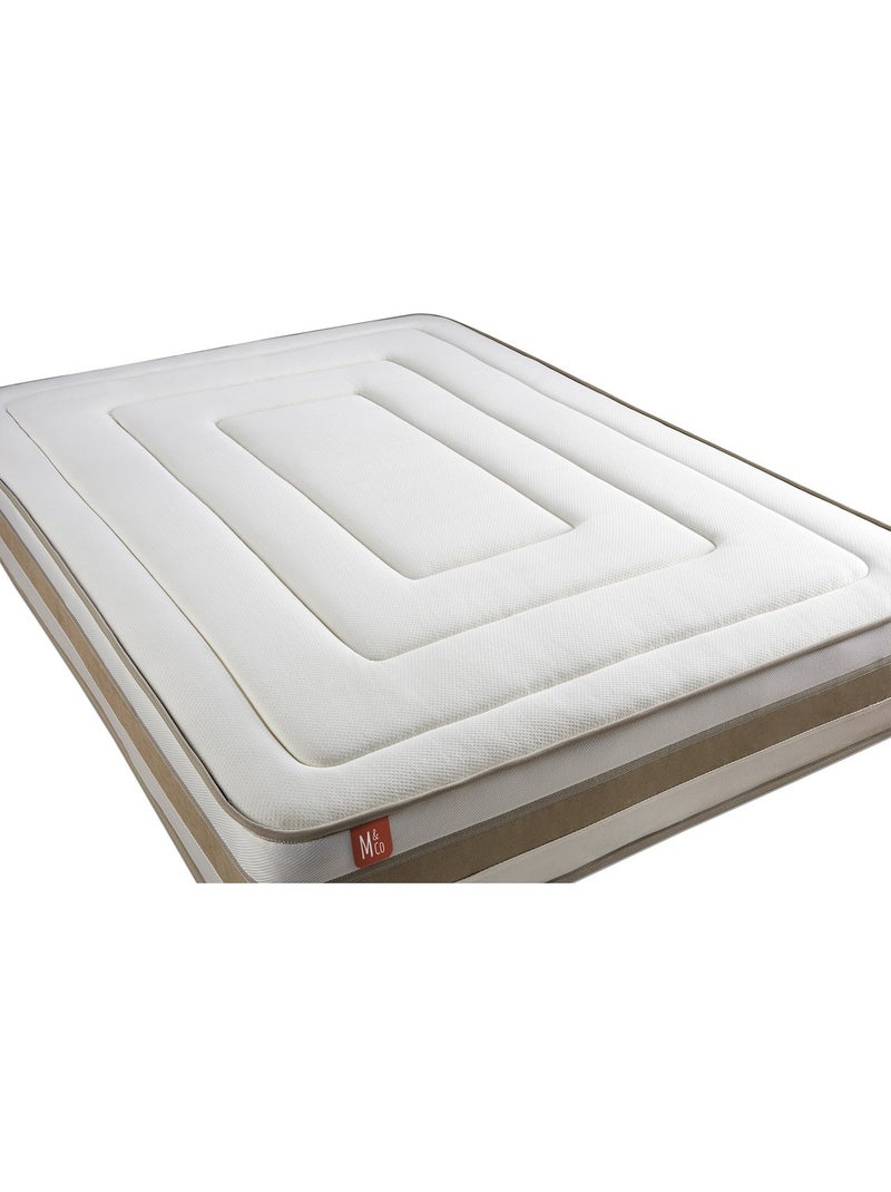 Pack Prêt à dormir avec Matelas Ressorts ensachés et mémoire de forme Marmottes & Co Blanc - Kiabi