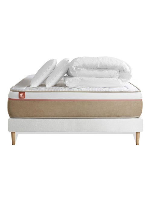 Pack Prêt à dormir avec Matelas Ressorts ensachés et mémoire de forme Marmottes & Co - Kiabi