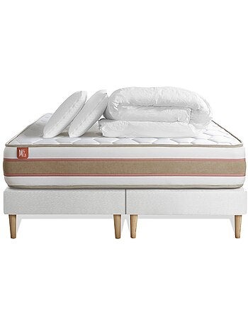 Pack Prêt à dormir avec Matelas Ressorts ensachés et mémoire de forme Marmottes & Co