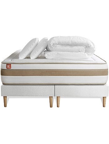 Pack Prêt à dormir avec Matelas Ressorts ensachés et mémoire de forme Marmottes & Co