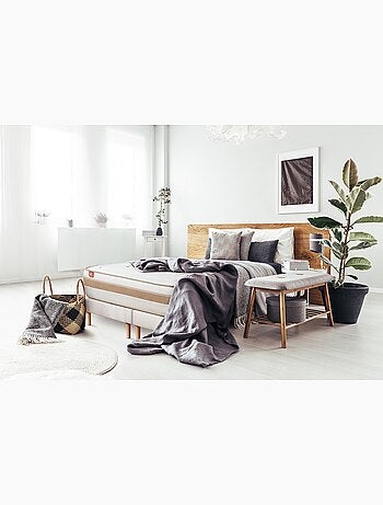 Pack Prêt à dormir avec Matelas Ressorts ensachés et mémoire de forme Marmottes & Co