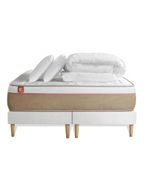 Pack Prêt à dormir avec Matelas Ressorts ensachés et mémoire de forme Marmottes & Co - Kiabi