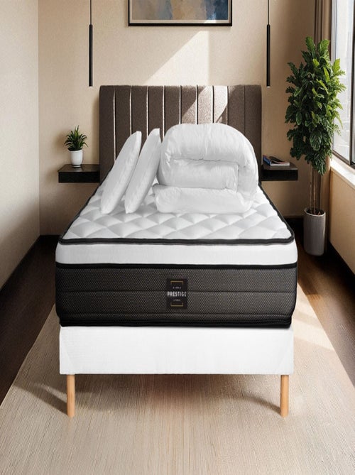 Pack Prêt à dormir avec Matelas Ressorts ensachés et mémoire de forme Prestige literie - Kiabi