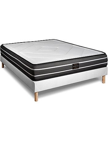 Pack Prêt à dormir avec Matelas Ressorts ensachés et mémoire de forme Prestige literie