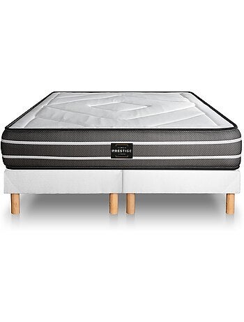Pack Prêt à dormir avec Matelas Ressorts ensachés et mémoire de forme Prestige literie