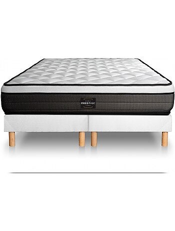 Pack Prêt à dormir avec Matelas Ressorts ensachés et mémoire de forme Prestige literie