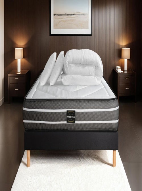 Pack Prêt à dormir avec Matelas Ressorts ensachés et mémoire de forme Prestige literie - Kiabi