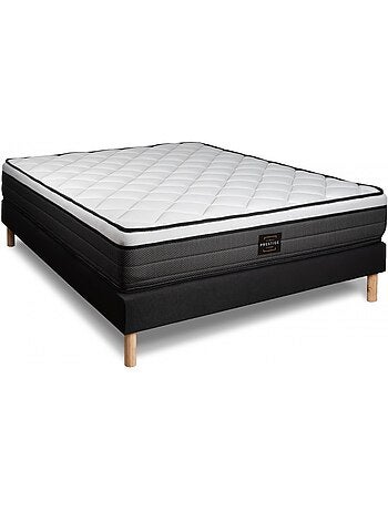 Pack Prêt à dormir avec Matelas Ressorts ensachés et mémoire de forme Prestige literie
