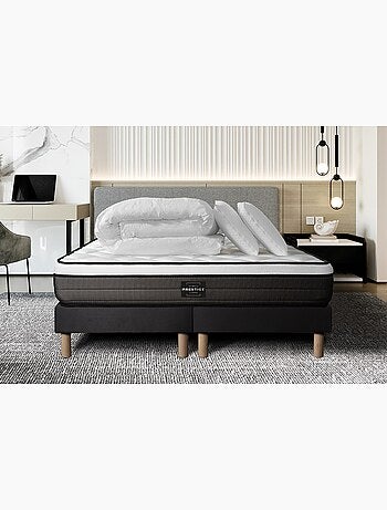 Pack Prêt à dormir avec Matelas Ressorts ensachés et mémoire de forme Prestige literie