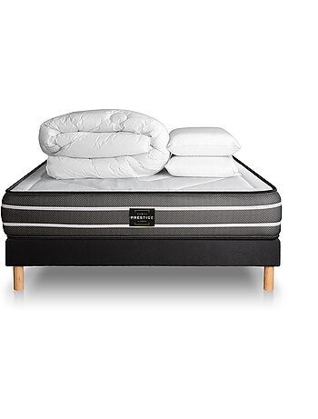 Pack Prêt à dormir avec Matelas Ressorts ensachés et mémoire de forme Prestige literie