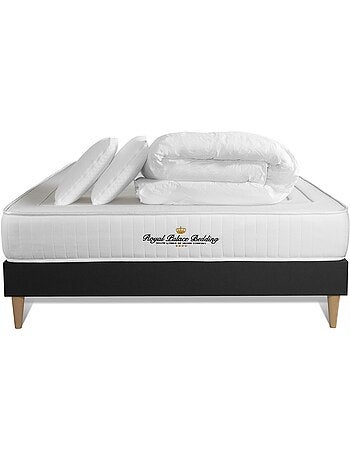 Pack Prêt à dormir avec Matelas Ressorts ensachés et mémoire de forme ROYAL PALACE BEDDING