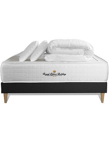 Pack Prêt à dormir avec Matelas Ressorts ensachés et mémoire de forme ROYAL PALACE BEDDING