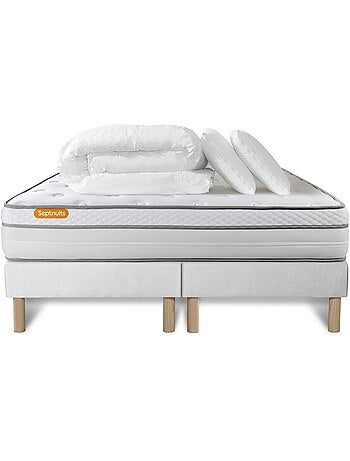 Pack Prêt à dormir avec Matelas Ressorts ensachés et mémoire de forme Septnuits