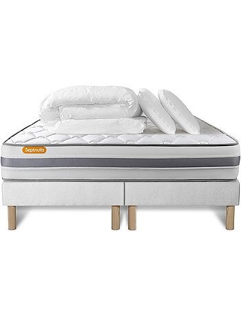 Pack Prêt à dormir avec Matelas Ressorts ensachés et mémoire de forme Septnuits