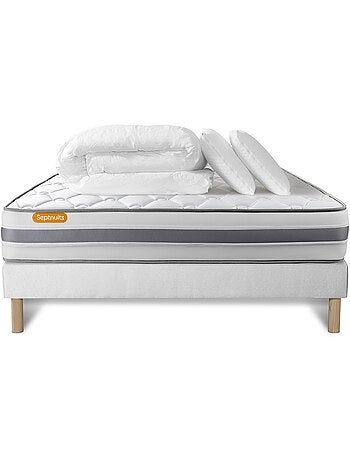 Pack Prêt à dormir avec Matelas Ressorts ensachés et mémoire de forme Septnuits