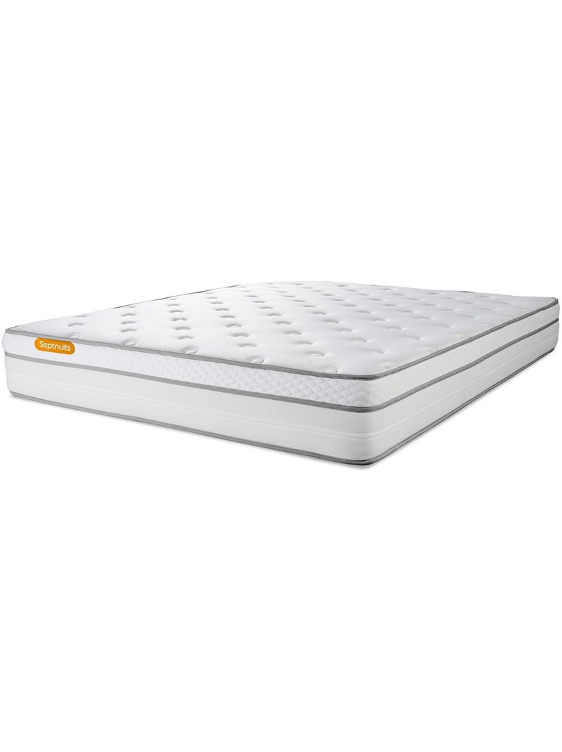 Pack Prêt à dormir avec Matelas Ressorts ensachés et mémoire de forme Septnuits Blanc - Kiabi