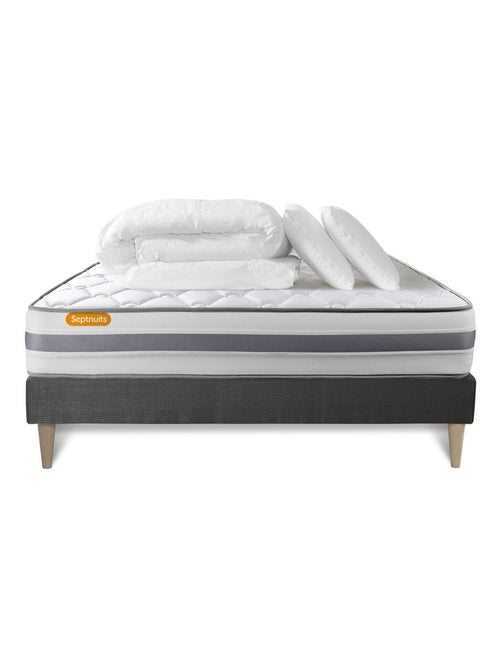 Pack Prêt à dormir avec Matelas Ressorts ensachés et mémoire de forme Septnuits - Kiabi
