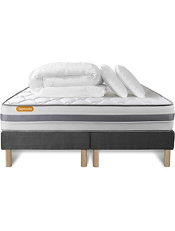 Pack Prêt à dormir avec Matelas Ressorts ensachés et mémoire de forme Septnuits