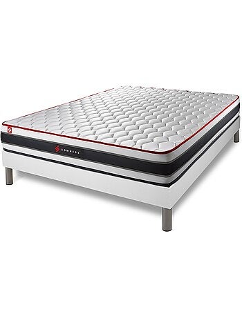 Pack Prêt à dormir avec Matelas Ressorts ensachés et mémoire de forme Somness