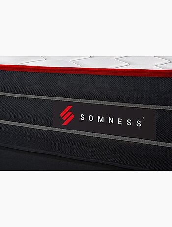Pack Prêt à dormir avec Matelas Ressorts ensachés et mémoire de forme Somness