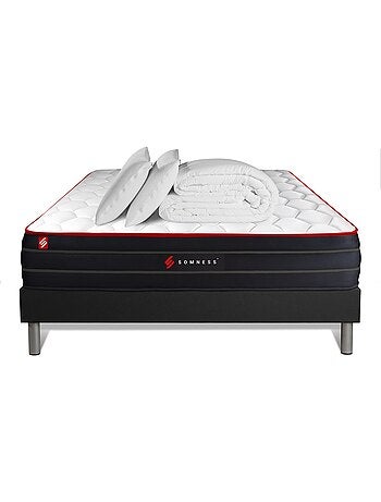 Pack Prêt à dormir avec Matelas Ressorts ensachés et mémoire de forme Somness