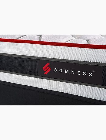Pack Prêt à dormir avec Matelas Ressorts ensachés et mémoire de forme Somness