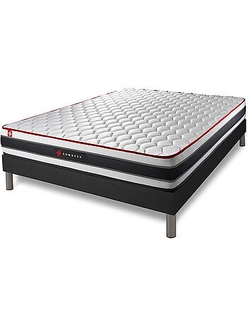 Pack Prêt à dormir avec Matelas Ressorts ensachés et mémoire de forme Somness