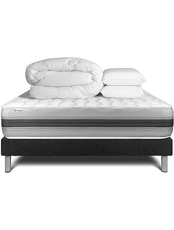 Pack Prêt à dormir avec Matelas Ressorts ensachés et mémoire de forme VITALIT