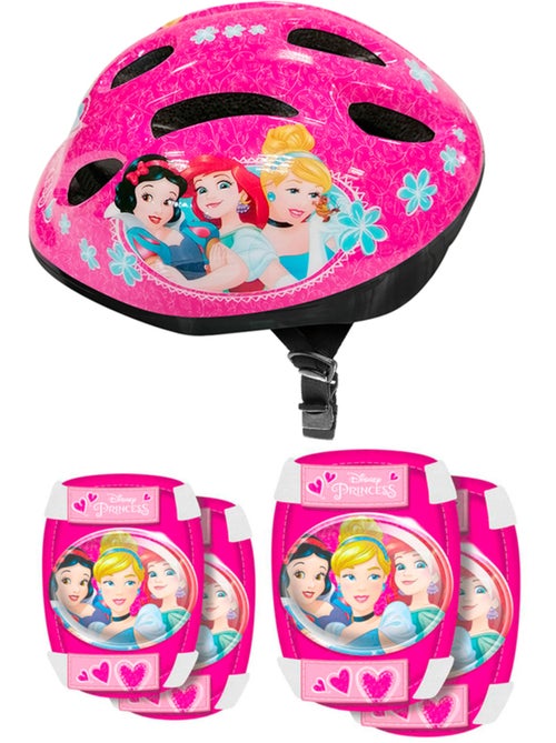 Pack protection vélo princesses genouillères et casque - Kiabi