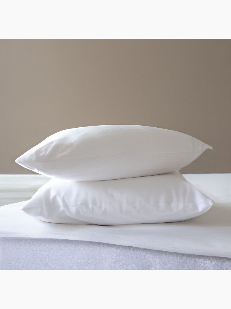 Pack protège matelas et protège oreillers 100% coton anti-acariens - Someo Blanc - Kiabi