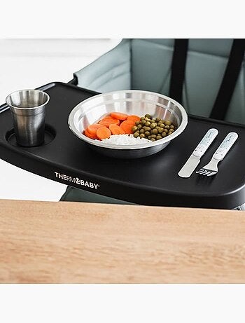 Pack repas - thermobaby - inox - gobelet, bol, assiette creuse, set de couverts