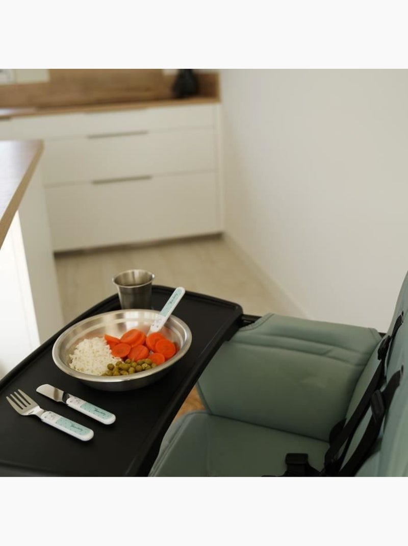 Pack repas - thermobaby - inox - gobelet, bol, assiette creuse, set de couverts Gris - Kiabi